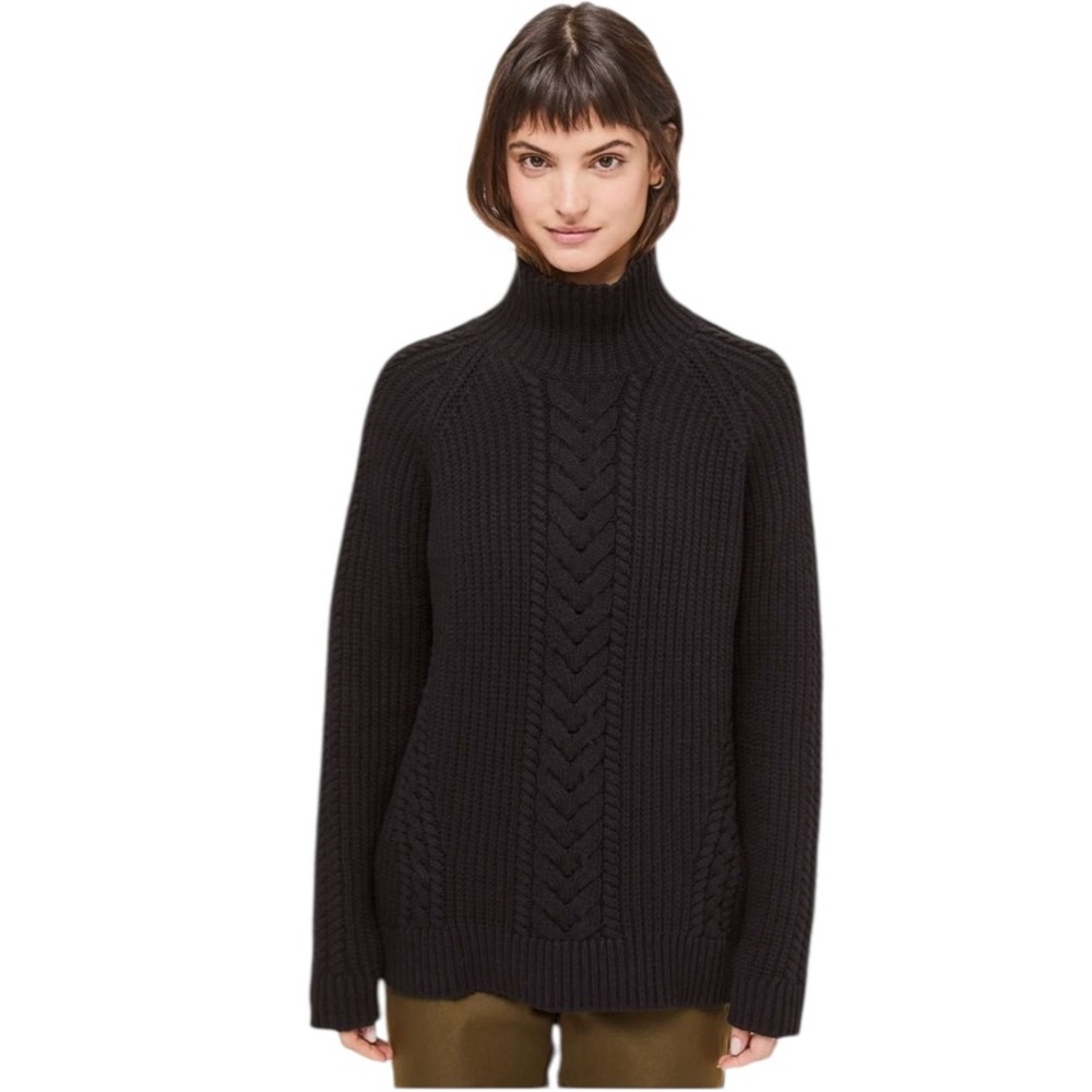 lululemon athletica “Bring The Cozy” Black Turtleneck Sweater (SWV)